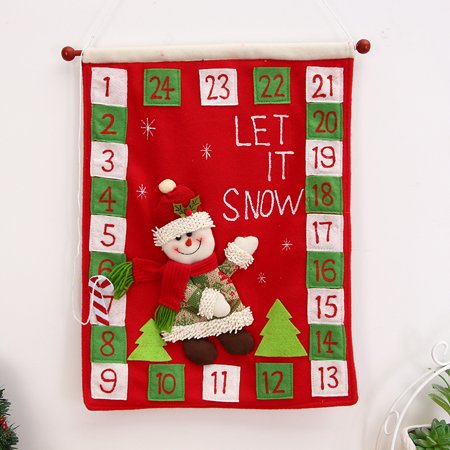 QUETO Advent Calendar Santa Claus Wall Hanging Advent Calendar with 24 QUETO Advent Calendar Santa Claus Wall Hanging Advent Calendar with 24