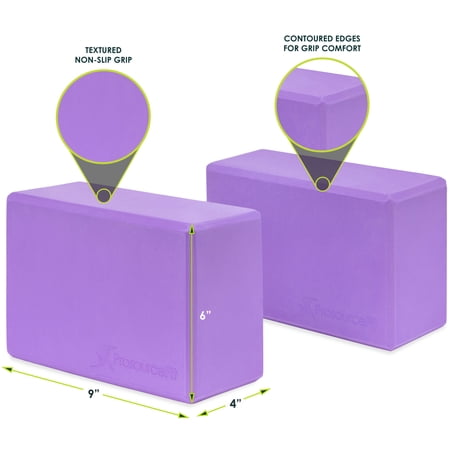 ヨガブロック フィットネス ps-2402-blocks-purple ProsourceFit Foam Yoga Blocks, High Density EVA Yo
