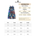 thumbnail image 6 of CURVY GLAM Plus Size Jumpsuits for Women Sleeveless Adjustable Spaghetti Strap Stretchy Long Pant Romper Jumpsuit 1X Lake Blue, 6 of 6