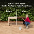 thumbnail image 7 of VINGLI Outdoor Wood Bench, 40" Outdoor Bench Patio Wooden Bench Garden Bench Outdoor Backless Bench for Deck Patio, 7 of 7