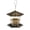 Gold, variant on Bird Feeder for Outdoor Hanging, Clear Hexagon Plastic Seed Feeder with Rainproof Roof & Multi Perch Tray, Weather Resistant Hanging Bird Food Dispenser for Yard Garden Patio Backyard