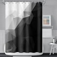 thumbnail image 2 of Black and White Bathroom Shower Curtain Abstract Stereoscopic Geometric Pattern Shower Curtain with Hooks Polyester Waterproof Fabric Modern Minimalist Art Shower Curtain Decor, 72x72 Inch, 2 of 6