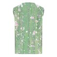 thumbnail image 4 of Womens T-shirts Sleeveless Round Neck Floral Printed Casual Tank Top Green XXXL, 4 of 5