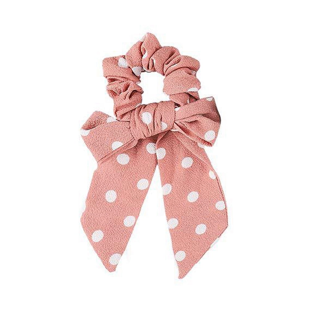 Details about   Girls Chiffon Bow Long Ribbon Hair Scarf Elastic Scrunchie Hair Tie Rubber Rope