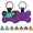 C004- Purple, variant on Dog Id Tags Personalized, Pet Name Tags Personalized Dog, 1.5X2.5 in Silicone, Jingle Free Identification, Name Tag for Dog Collar, Orange Bone, Pet Accessories for Dogs, 1 Pc