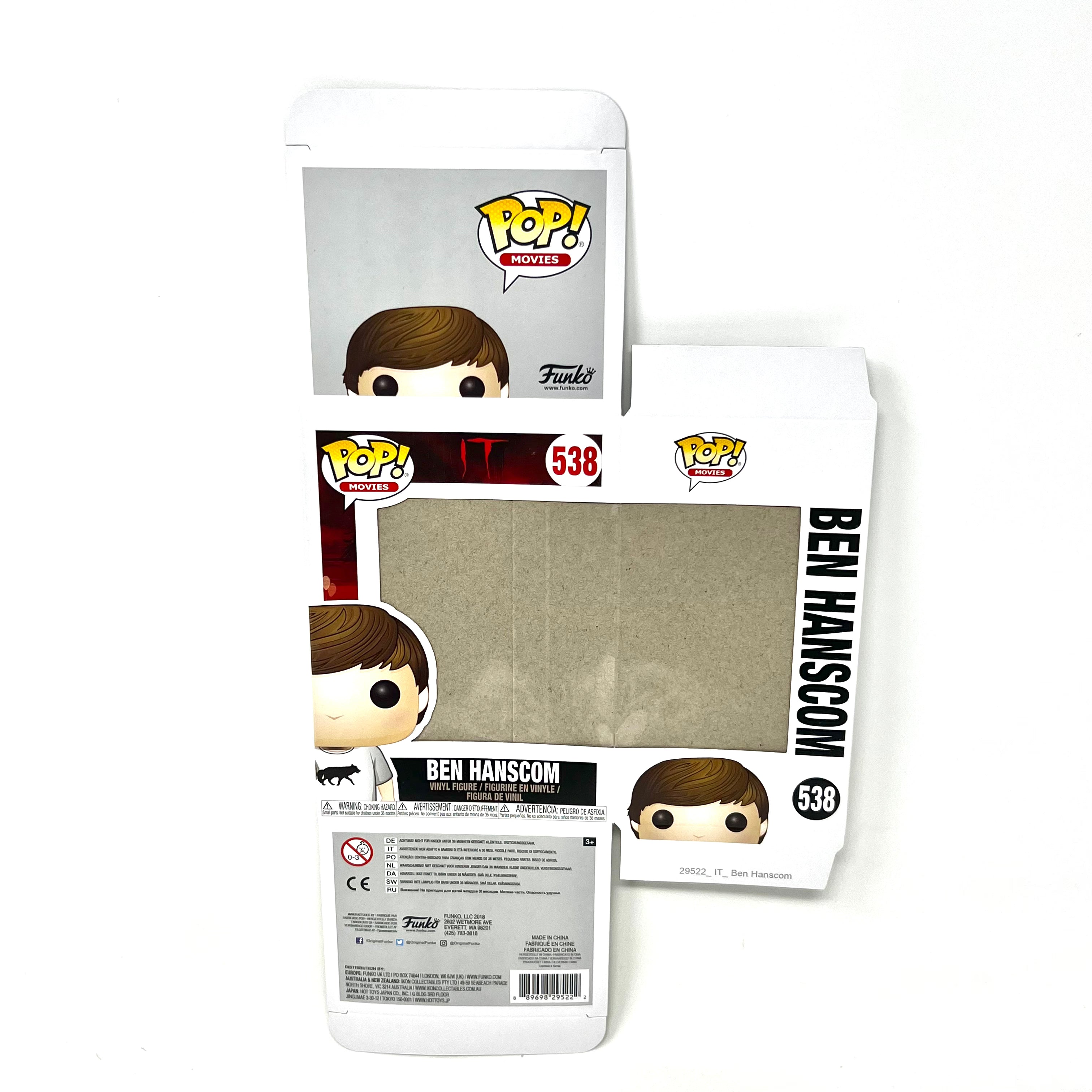 Funko Pop Replacement Empty Box Only IT Ben 538