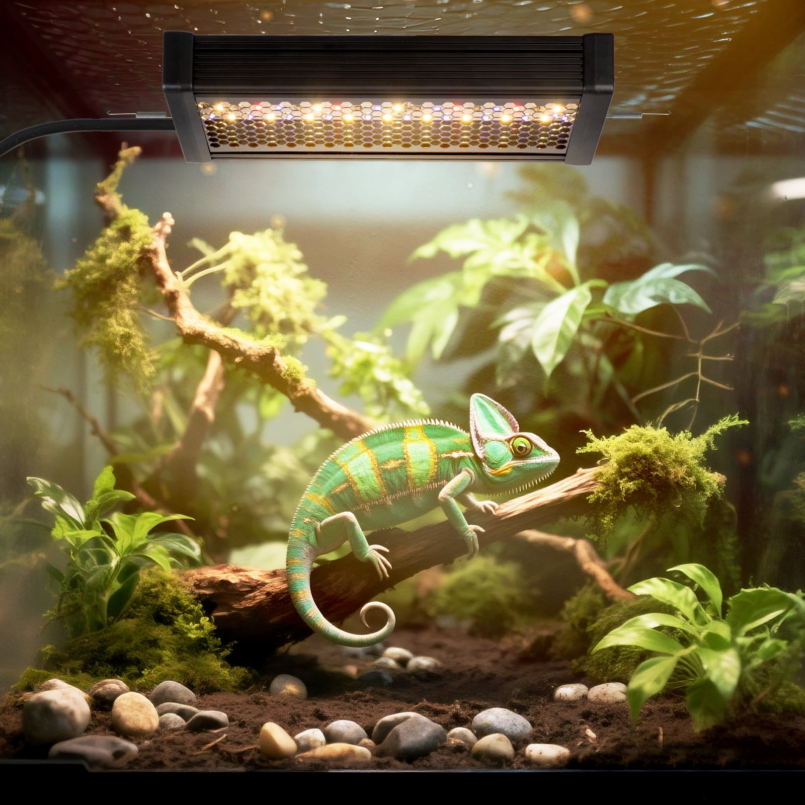 24W Dimmable Reptile UVB Light Bar Provides Essential UVB Radiation For a Variety of Reptile Pets