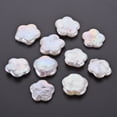 thumbnail image 2 of Natural Keshi Pearl Beads Cultured Freshwater Pearl No Hole/Undrilled Flower Seashell Color 18-21x18-21x4-5mm, 2 of 6