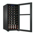thumbnail image 2 of Seetaras 66 Bottles Wine Cooler Refrigerator, Freestanding Wine Cellar, Dual Zone with Digital LED Touch Control,Single Glass Door,For Red, White, Champagne or Sparkling Wine, 2 of 8