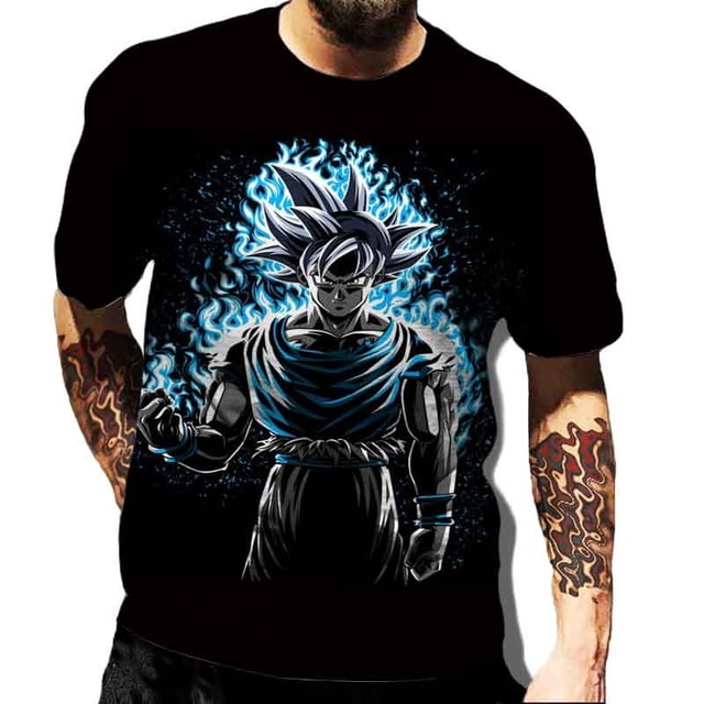 Camiseta con estampado 3d de Dragon Ball Son Goku para hombre, camiseta informal a la moda de verano, ropa para niño, camiseta para hombre Top5XL heqiyong CONDUJO