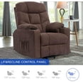 thumbnail image 3 of Betisef Living Room Power Lift Massage Recliner Chair for Elderly Heated Lounge Vibratory Brown, 3 of 8