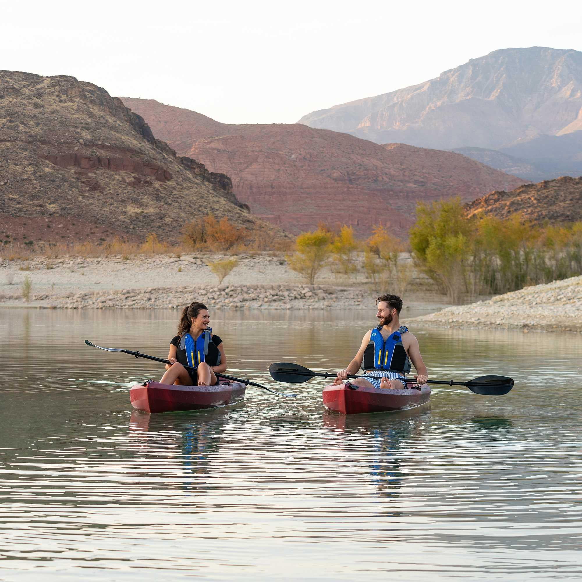 Lifetime Tamarack 10 ft Sit-On-Top Kayak with Paddle, Fire Red (90486)