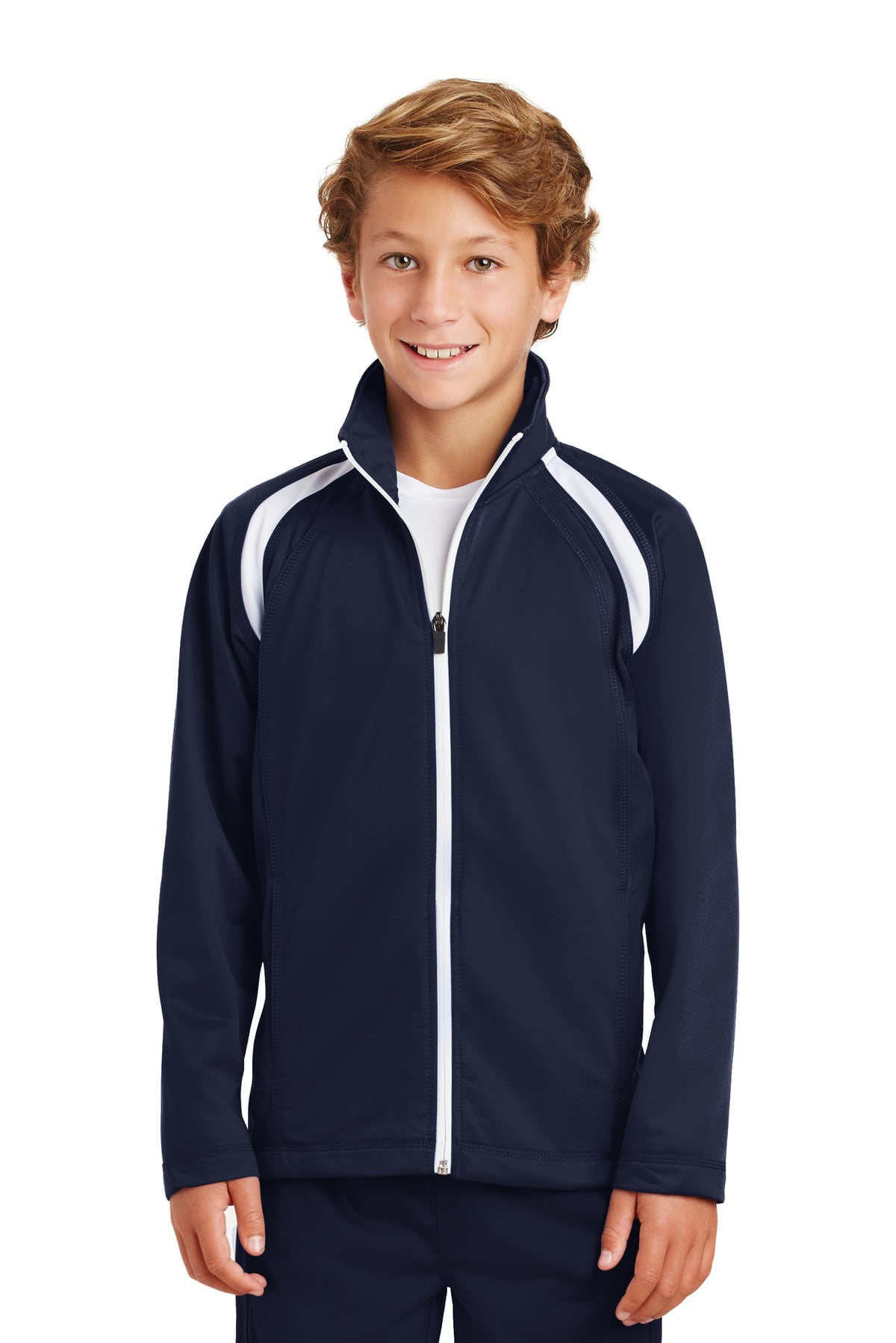 Sport-Tek YST90 Kids Tricot Track Jacket - Walmart.com