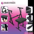 thumbnail image 5 of Liquid Stands Piano Keyboard Stand And Bench Set - Portable Heavy Duty Digital Piano Stand For 54-88 Key Electric Pianos & Adjustable Piano Bench, Chair, Stool - Sturdy Keyboard Music Stand And Seat, 5 of 5