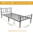 thumbnail image 5 of Emiosmt 14 in Twin XL Size Metal Platform Bed Frame with Headboard & Footboard,Black, 5 of 7