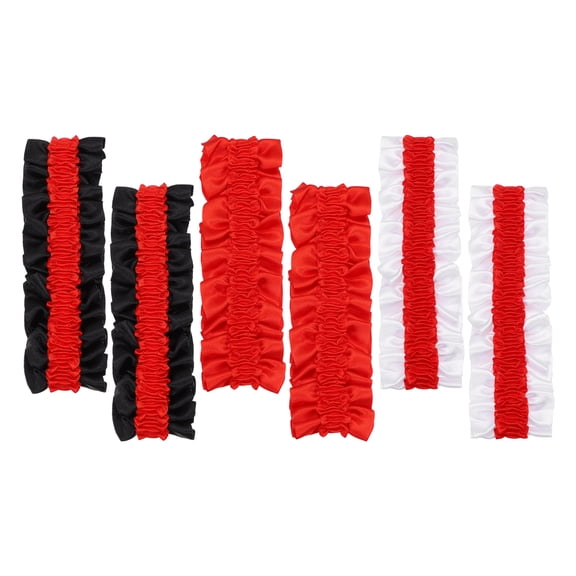 Uxcell Armband Garter, Anti-Slip Sleeve Garter Men Shirt Sleeve Holder Elastic Belts Decoration Red/Red on Black/Red on White