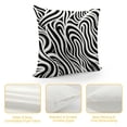thumbnail image 4 of RUIYC Black and White Waterproof Outdoor Throw Pillow Covers, Simple Lines Modern Striped Abstract Art Pillow Cases Throw Cushion Cover with Zipper Washable Pillowcase for Sofa, 4 of 5