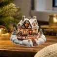 thumbnail image 5 of Acrylic Snow House Christmas Ornament, 3.94 Inch Lighted Hanging Decoration, Winter Cottage Pendant for Holiday Tree and Festive Gift Giving, 5 of 7