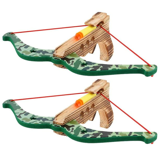 2 piezas juguetes de madera con arco y flecha