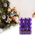 thumbnail image 2 of 24PCS Mini Purple Ornaments Halloween Balls Shatterproof Christmas Tree Ball Decorations 2.36" Glitter Decorative Hanging Balls for Xmas Tree Halloween Holiday Wedding Party Home Decor, 2 of 8