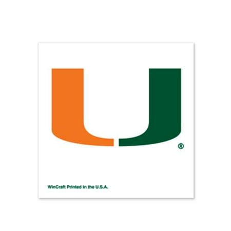 Miami Hurricanes Temporary Tattoo - 4 Pack (Best Cover Up Tattoo Artist In Miami)