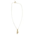 thumbnail image 2 of Collar con dije de oro laminado letra brillos F, 2 of 6