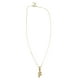 thumbnail image 2 of Collar con dije de oro laminado letra brillos F, 2 of 6