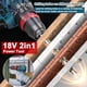 thumbnail image 2 of Electric 18V 2in1 Taladro de Litio Destornillador Eléctrico Herramienta de Alimentación Multifunción de 45 nm Sin Cepillo Motor Prácico para Electrodomémico, 2 of 7