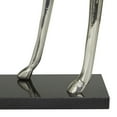 thumbnail image 5 of DecMode Aluminum Contemporary Prancing Horse Sculpture 19"W x 19"H, with Metallic Silver and High Sheen Black Finish, 5 of 8