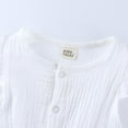 thumbnail image 3 of Jalioing Newborn Baby Girl Ruffled Rompers Crew Neck Cotton Bodysuits Summer Breathable Infants Jumpsuits (3-4 Years, White), 3 of 9