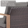 thumbnail image 6 of Opohoro 6PCS Outdoor Conversation Set with 43" Wicker Fire Pit Table, Brown Rattan Sofa Set with Lounge Chairs and Ottomans, Gray for Patio Backyard, 6 of 13