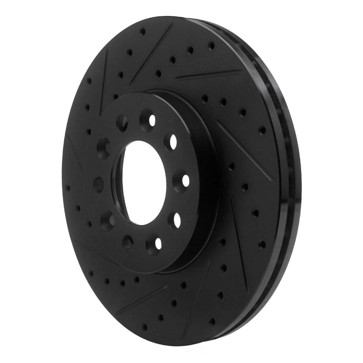 Dynamic Friction Company 633-54085L DFC Brake Rotor - Drilled And Slotted - Black