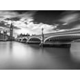 thumbnail image 2 of Frank, Assaf 32x25 Gold Ornate Wood Framed with Double Matting Museum Art Print Titled - Westminster bridge with Big Ben, London, UK, 2 of 4