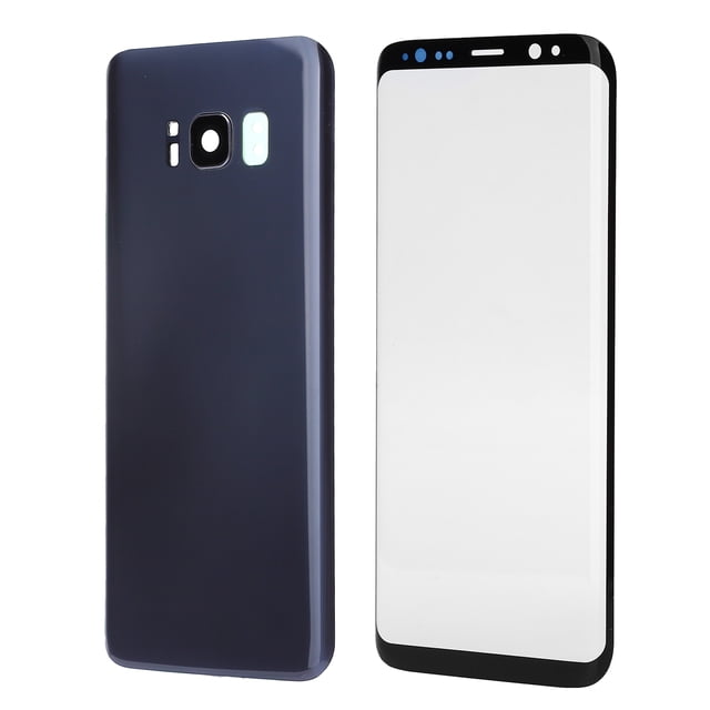 Juego de reemplazo de lente de vidrio de pantalla frontal y cubierta trasera de vidrio para teléfono móvil Samsung S8Purple
