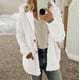 thumbnail image 1 of Chaqueta Wancir para mujer, de franela con forro de sherpa, abrigo cálido de gran tamaño con capucha y botones de polar, 1 of 6