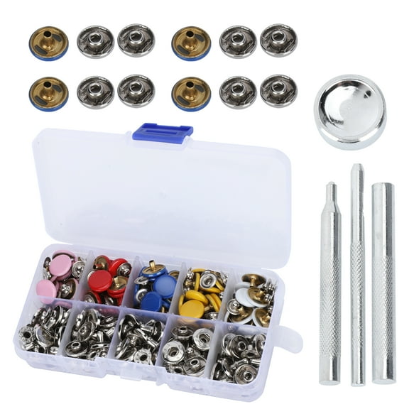 Zerodis Metal Snap Fastener Button Leather Tool Kit For Shirts Jackets Accessories