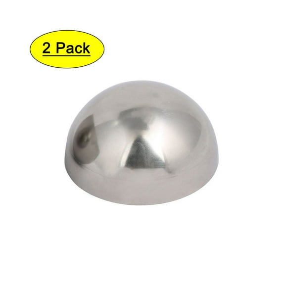 76mm OD 1mm Thickness 304 Stainless Steel Hollow Half Round Railing Balls 2pcs