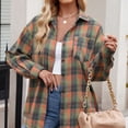thumbnail image 3 of Veste Chemise à Carreaux Décontractée Mode Automne pour Femmes, 3 of 6