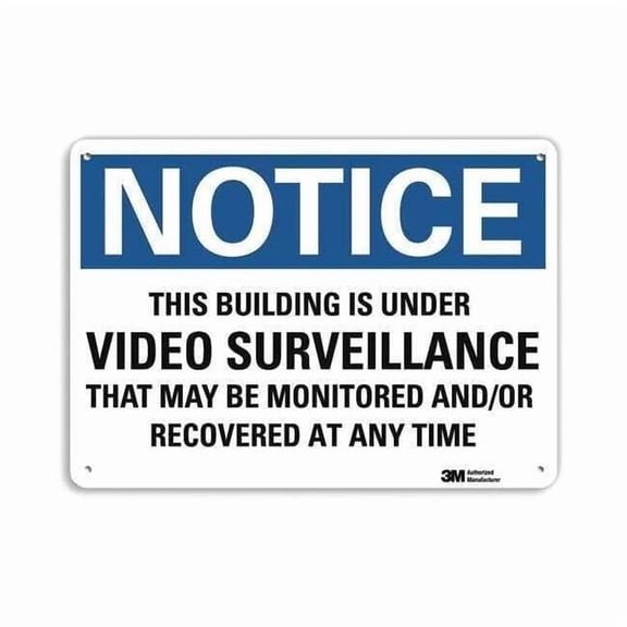 Lyle Notice Sign,10 in x 14 in,Aluminum U5-1548-RA_14X10