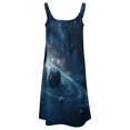 thumbnail image 5 of Galaxy Star Outer Space Women's Summer Dresses 2025 Beach Casual Sleeveless Floral Print Tank Loose Sundress, 5 of 8