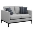 thumbnail image 6 of Apperson 3-piece Upholstered Track Arm Sofa Set Light Grey, 6 of 15