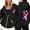 Z01 Black, variant on Oversized Sweatshirt For Women Solid Color Zip Up Hoodie Pullover Cancer Awareness Month Drawstring Casual Comfortable For Everyday Wear Tops Clothes With Pocket