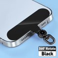 thumbnail image 1 of Universal Phone Lanyard Tether Tab 360 Degree Rotatable Soft TPU Mobile Phone Gaskets Replacement Phone Case Patrs Hanging Clips 1PCS Black, 1 of 6