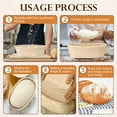 thumbnail image 5 of Bread Proofing Baskets Set of 2, 10 inch Sourdough Proofing Basket w/Liners Perfect for Professional & Home Sourdough Bread Baking (Oval), 5 of 8