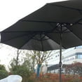 thumbnail image 2 of 14.8 Ft Double Sided Outdoor Umbrella Rectangular Large with Crank, Outdoor Market Umbrella has 12 Sturdy Umbrella Bones, UV and Water Resistant, Navy Blue, 2 of 9