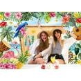thumbnail image 3 of Hawaiian Aloha Backdrop Tropical Hawaiian Summer Photography Background Greenery Luau Musical Birthday Baby Shower Party Decorations Banner Supplies Photo Booth Props, 3 of 5