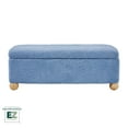 thumbnail image 4 of Walker Edison Contemporary Bouclé Easy Assembly Large Storage Ottoman, Soft Blue, 4 of 16