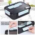thumbnail image 2 of Fiambrera Bento para niños 1100ml/1500ml Fiambrera para microondas para niños Contenedor de alimentos Almacenamiento Contenedor de almuerzo aislado Bento Box-1500ml-blue Sincero Electrónica, 2 of 4