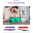 thumbnail image 7 of Compatible with Galaxy A51 5G Case,[Not Fit Galaxy A51 4G Version] [Military Grade] Ring Car Mount Kickstand Hybrid Hard PC Soft TPU Shockproof Protective Case for Samsung Galaxy A51 5G (Teal), 7 of 7