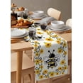 thumbnail image 2 of Table Runner Dresser Scarf 13 x 108 Inch Summer Bee Sunflowers Honeycomb Grain Table Runners Non-Slip Heat Kitchen Dining Table Decor for Indoor Outdoor Home Party Decoration, 2 of 7